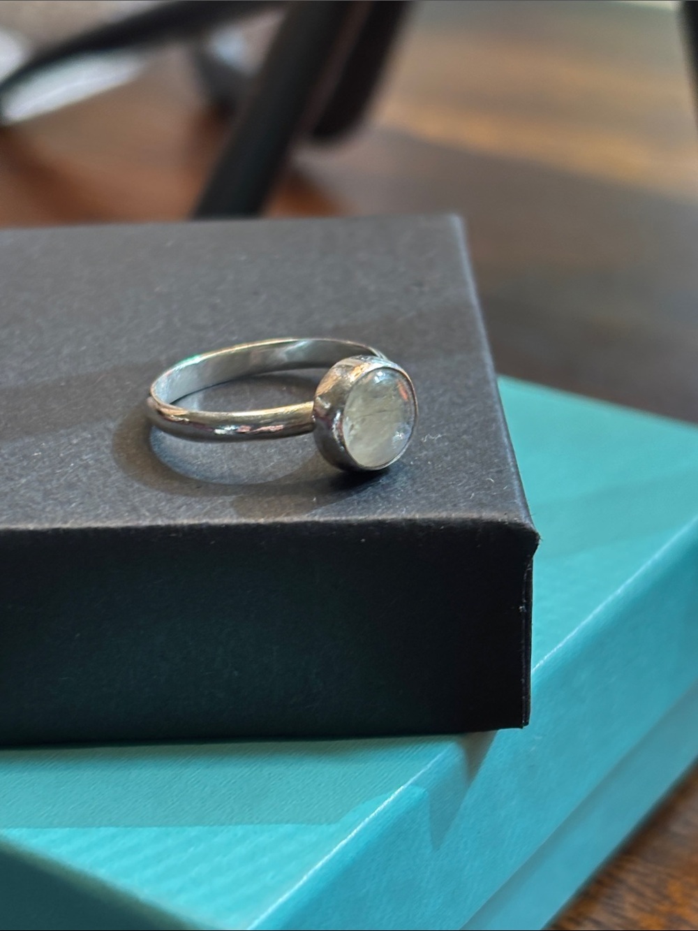Moonstone Sterling Silver Ring, Size 5